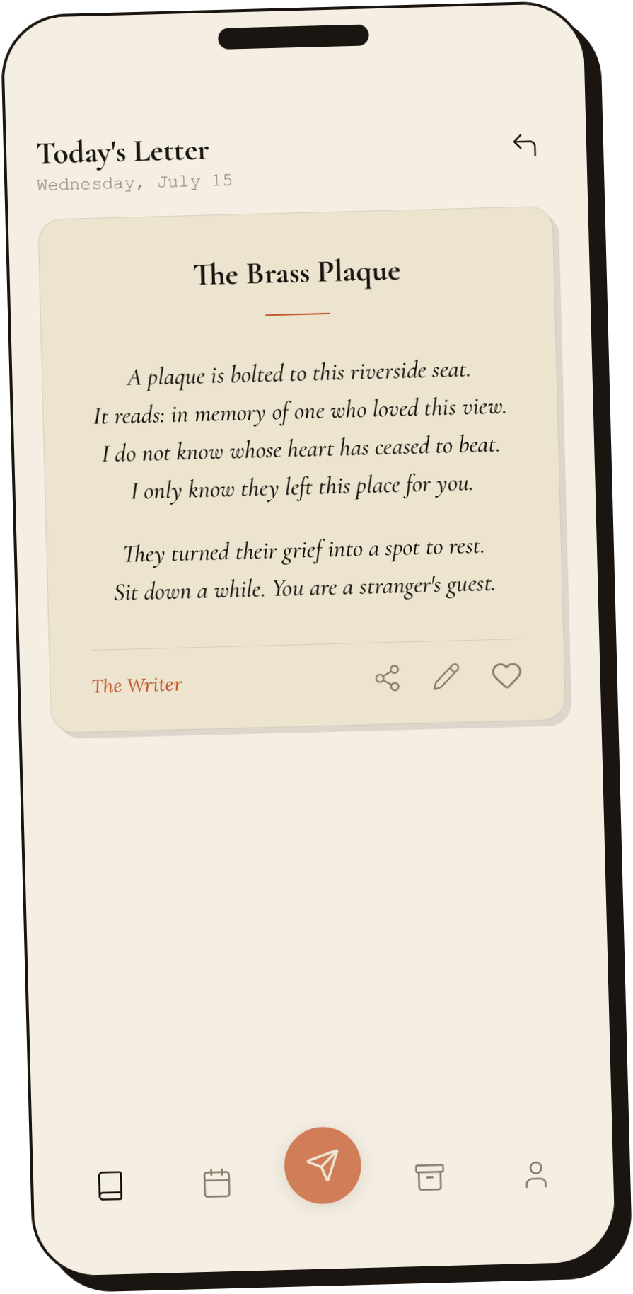Today's letter in the Thereafter app